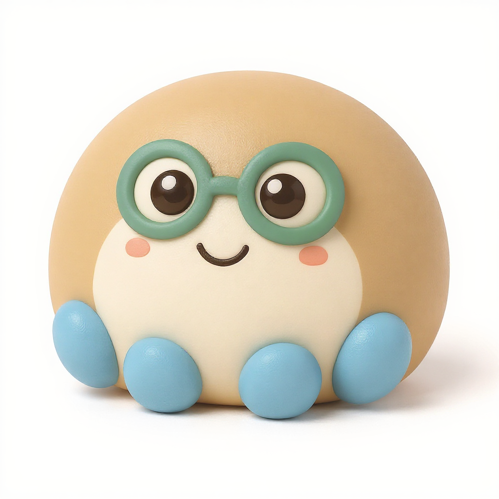Sandysnug — Sandysnug is a rounded, peachy-pink squishy that's irresistibly soft and perfectly huggable for little hands to gently squeeze.