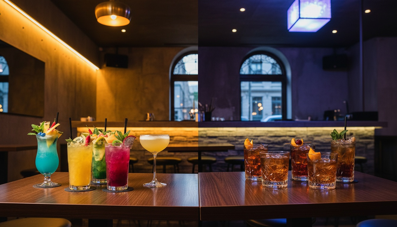 Cocktails signatures dans un bar de Montréal