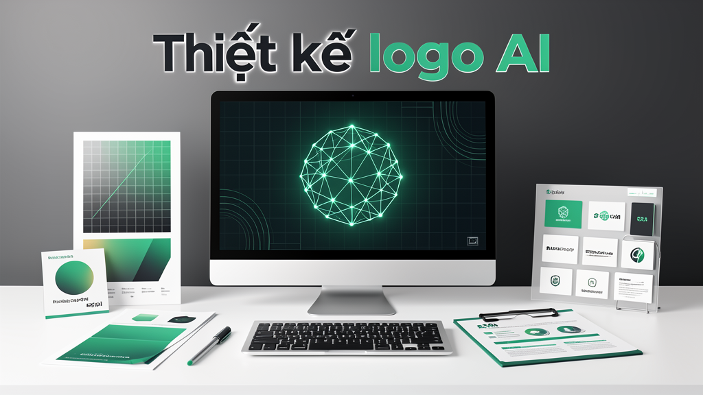 Ảnh minh họa dịch vụ thiết kế logo AI cho doanh nghiệp