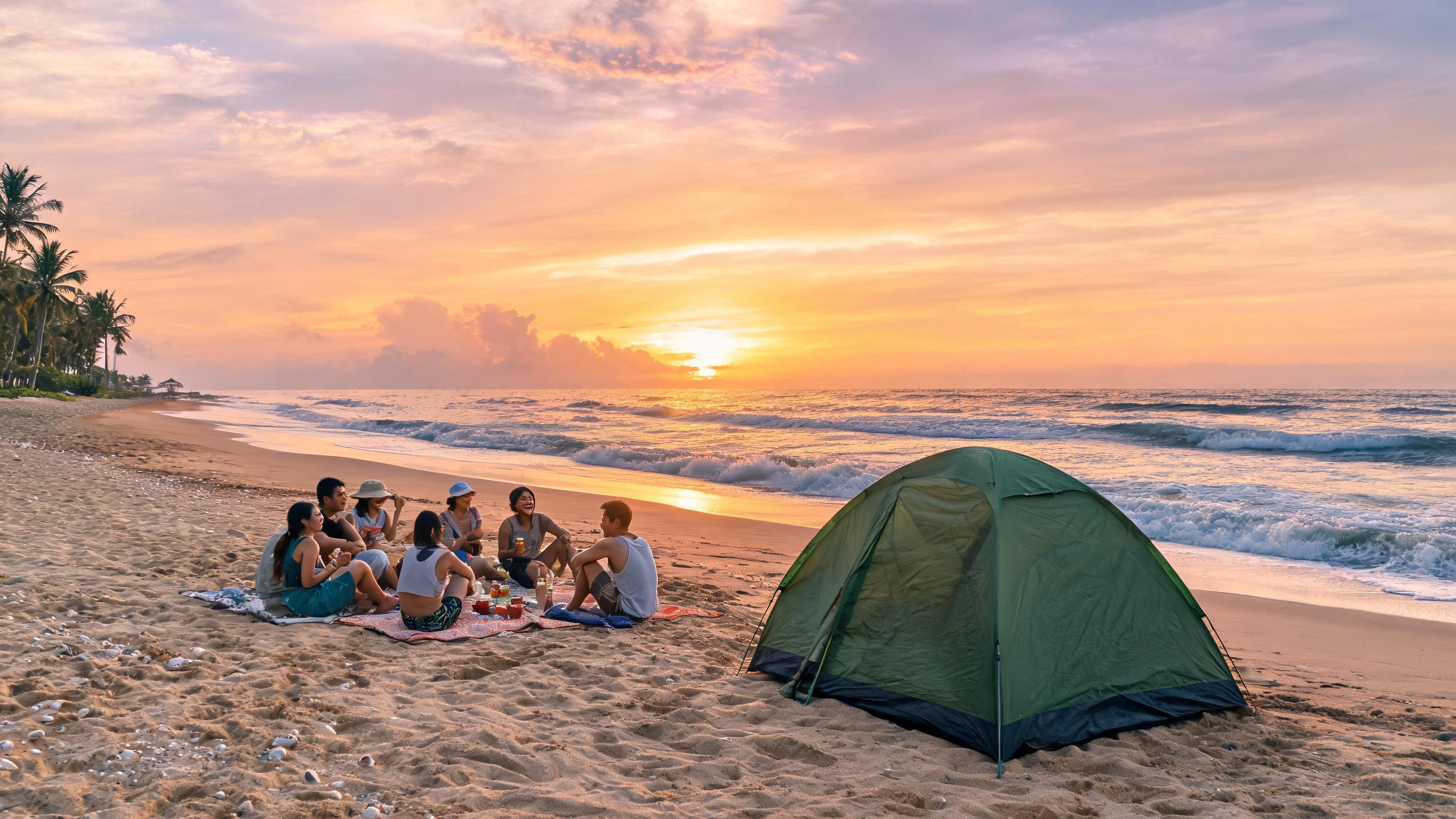 Camping bãi biển Vũng Tàu Bà Rịa - Hồ Cốc Hố Tràm đẹp nhất 2026 - ProCamping.vn
