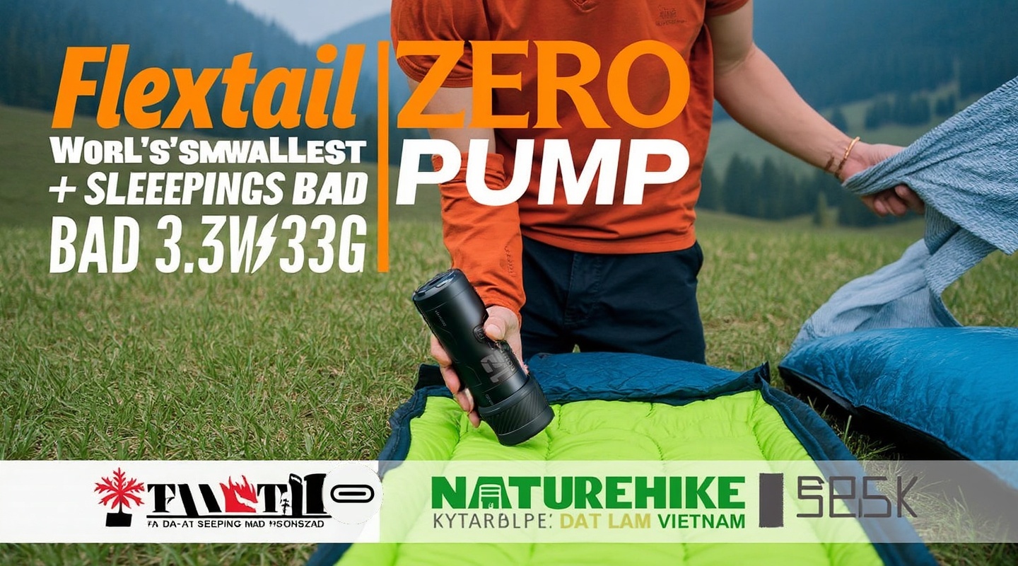 Flextail ZERO PUMP bơm đệm ngủ nhỏ nhất thế giới - sử dụng camping Vietnam — ProCamping.vn