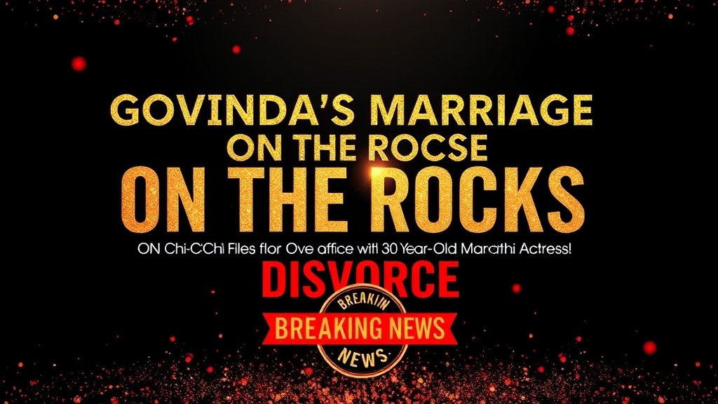 GOVINDA'S MARRIAGE ON THE ROCKS: Chi-Chi Files for DIVORCE Over Alleged Affair with 30-Year-Old Marathi Actress!