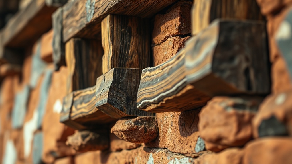 Poutres en bois de cyprès du monastère Xuankong Si enfoncées dans la paroi rocheuse, technique de construction unique