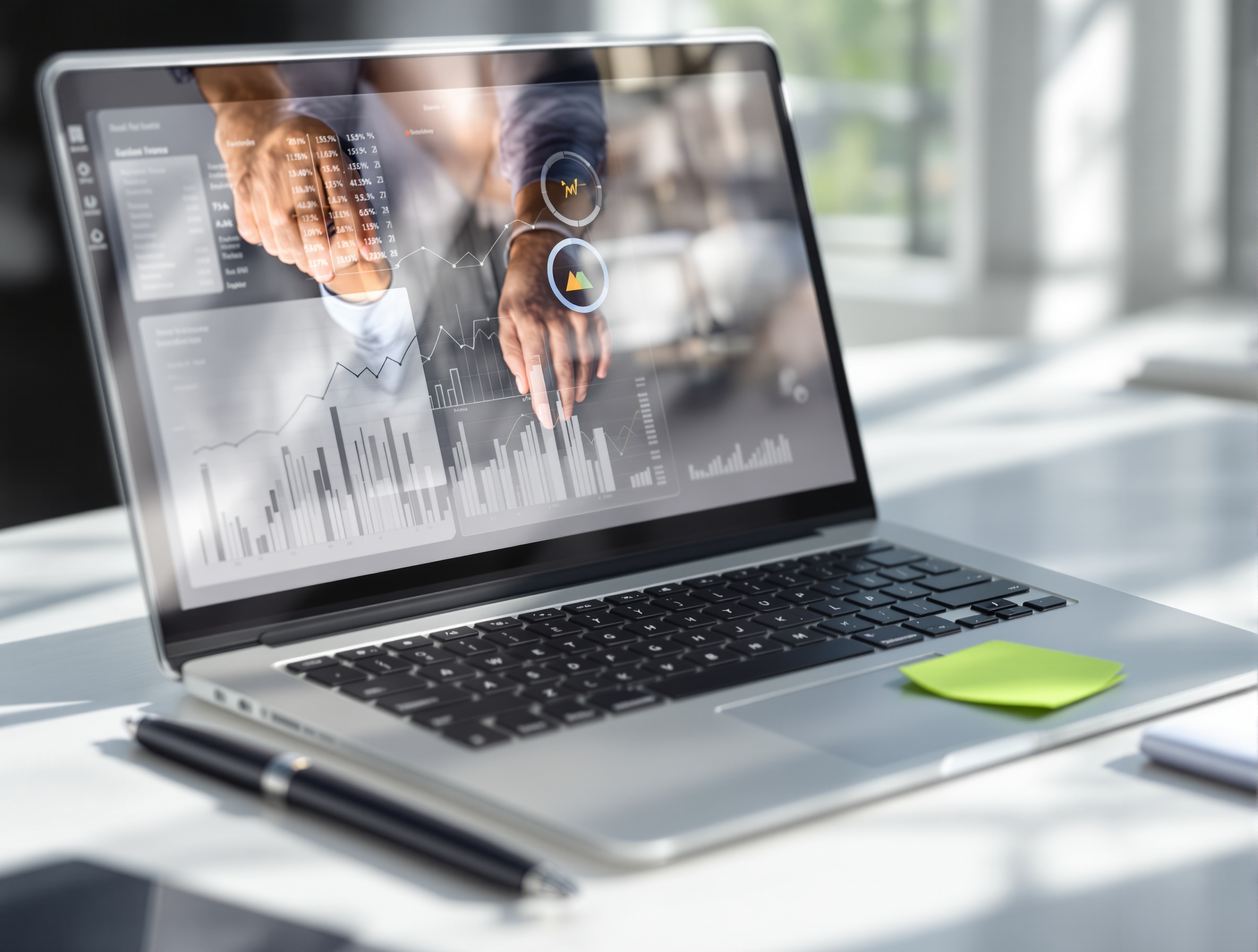 Laptop screen showing hiring intelligence interface