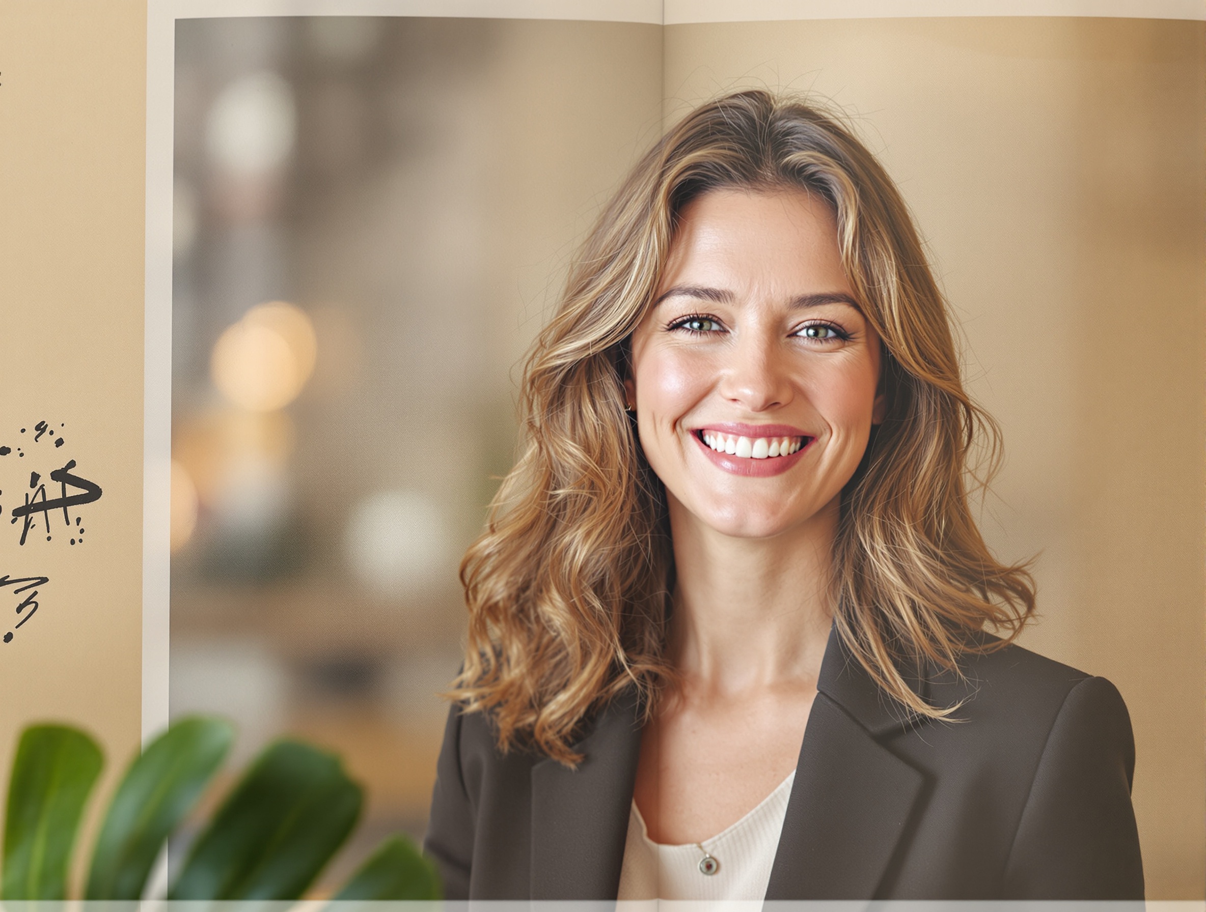 Professional woman with a confident AI-generated headshot