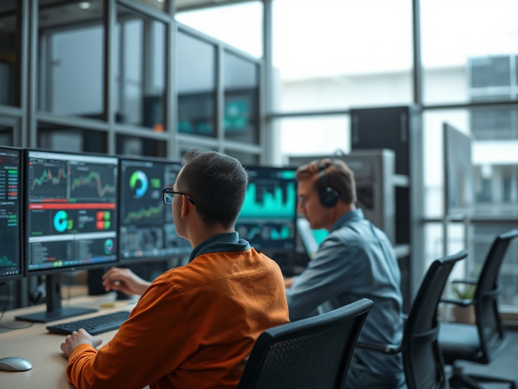 AI-powered risk detection illustration for financial modeling, showcasing faster analysis than human teams