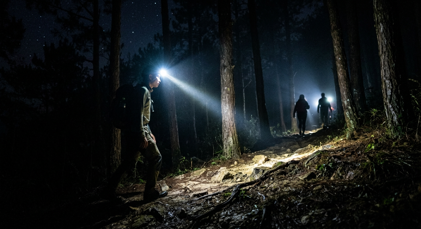 Đèn headlamp camping soi đường ban đêm trekking Sapa - ProCamping.vn