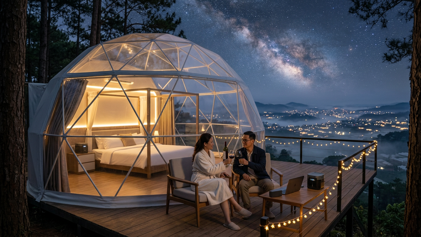 Glamping dome tent sang trọng nhìn sao đêm tại Đà Lạt - trải nghiệm cao cấp - ProCamping.vn