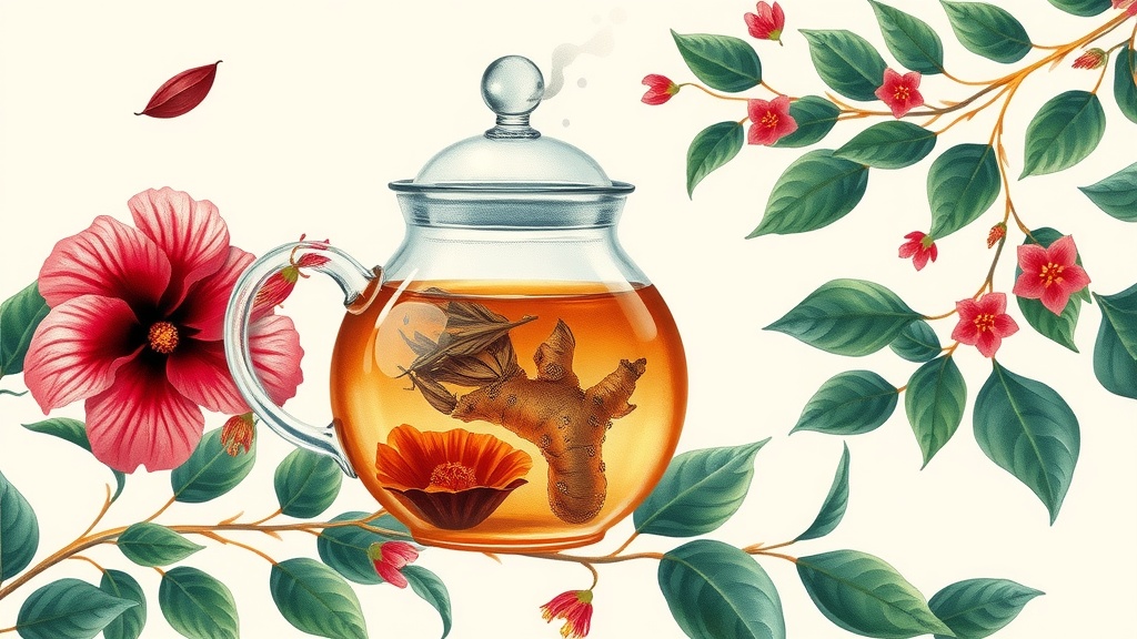 Chá de Hibisco e Gengibre: Receita Anti-Inflamatória