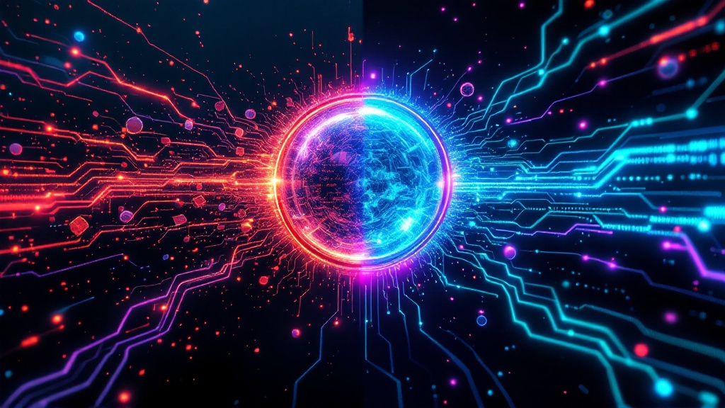 Futuristic AI debugging assistant analyzing code on a digital interface for AI-assisted software development