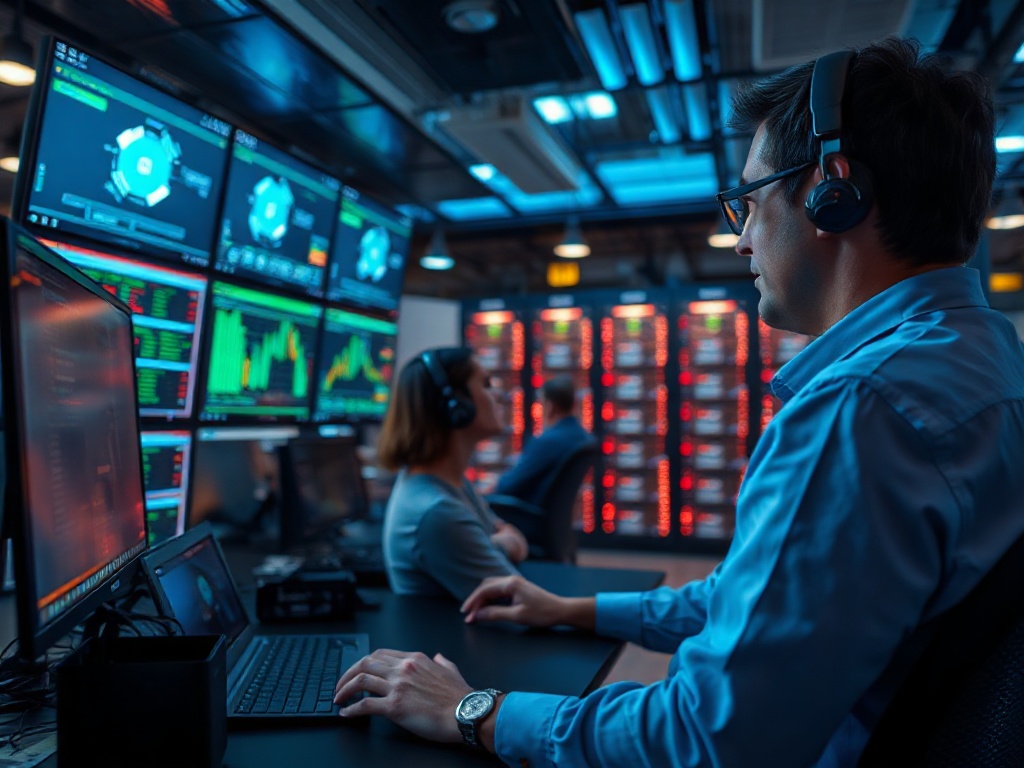 Illustration of AI detecting cybersecurity threats and data leaks early in personal cybersecurity.