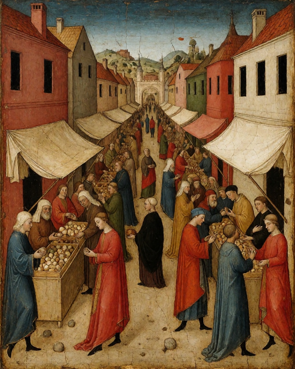 a busy market street