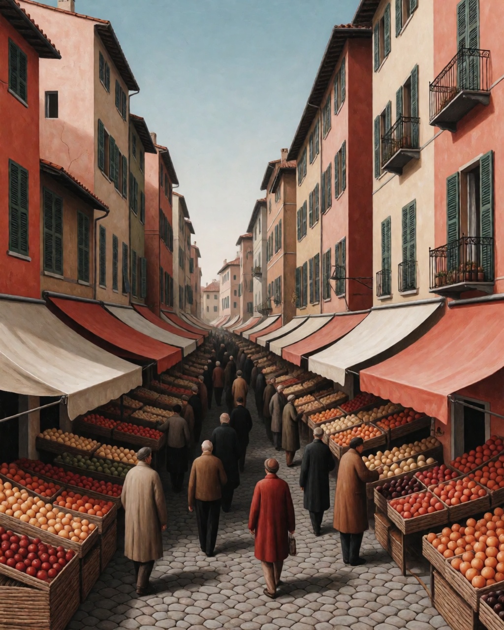 a busy market street