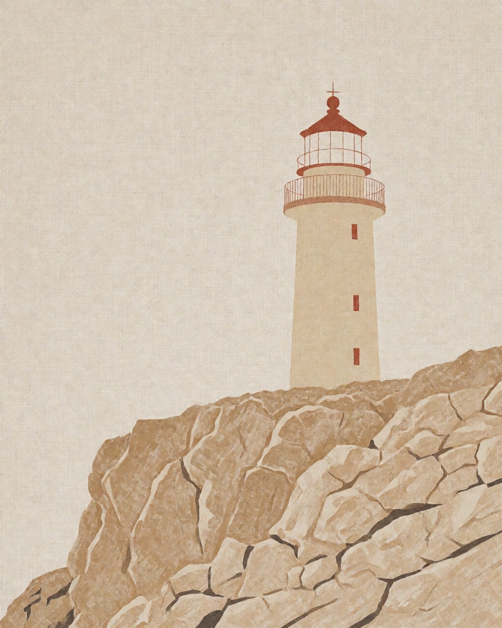 a lighthouse on a rocky cliff