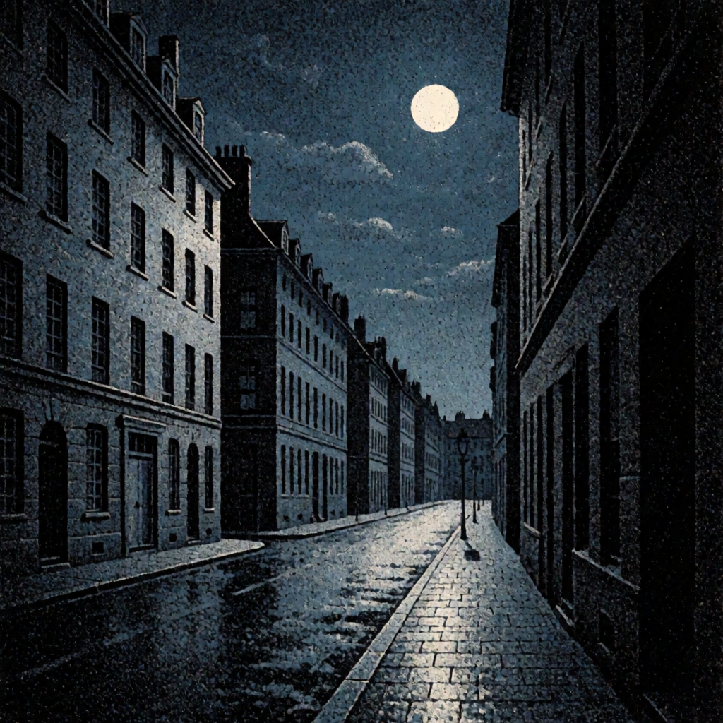 Moonlit Stippled Noir