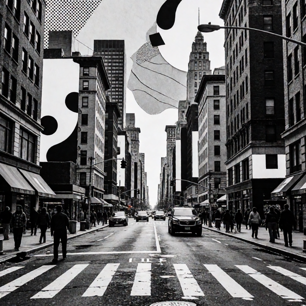 Monochrome Collage Pop