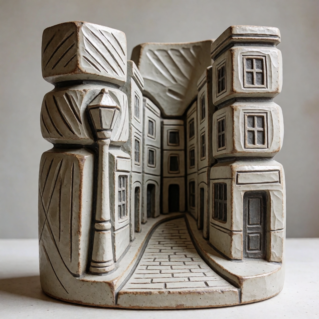 Carved Ceramic Totem
