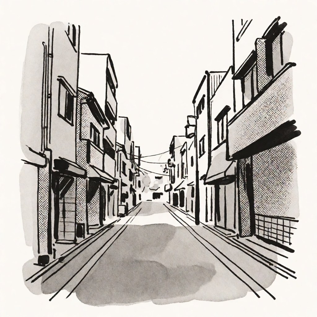 Halftone Inkwash Sketch