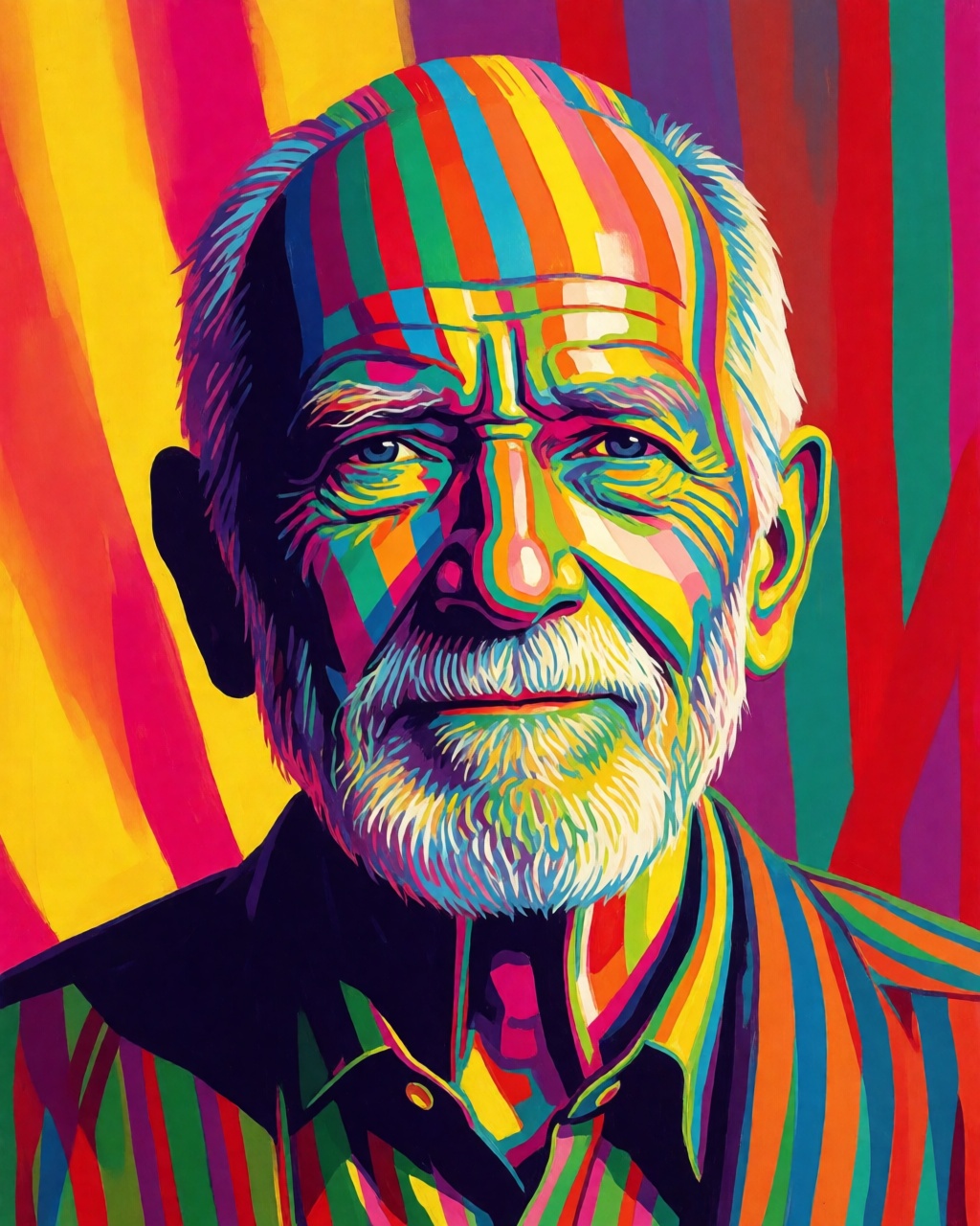 a portrait of an old man