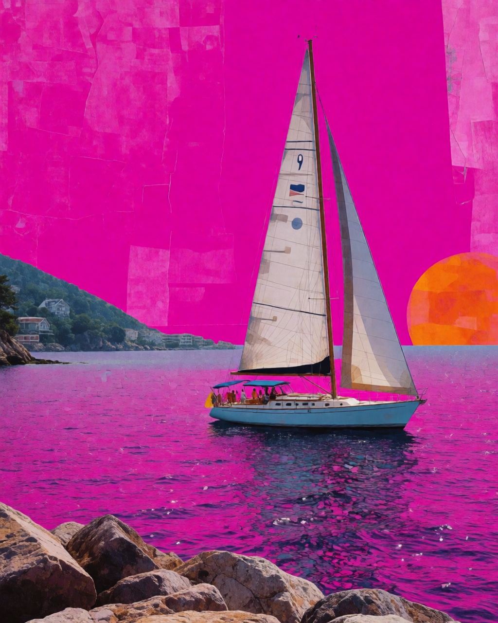 a sailboat on a calm sea