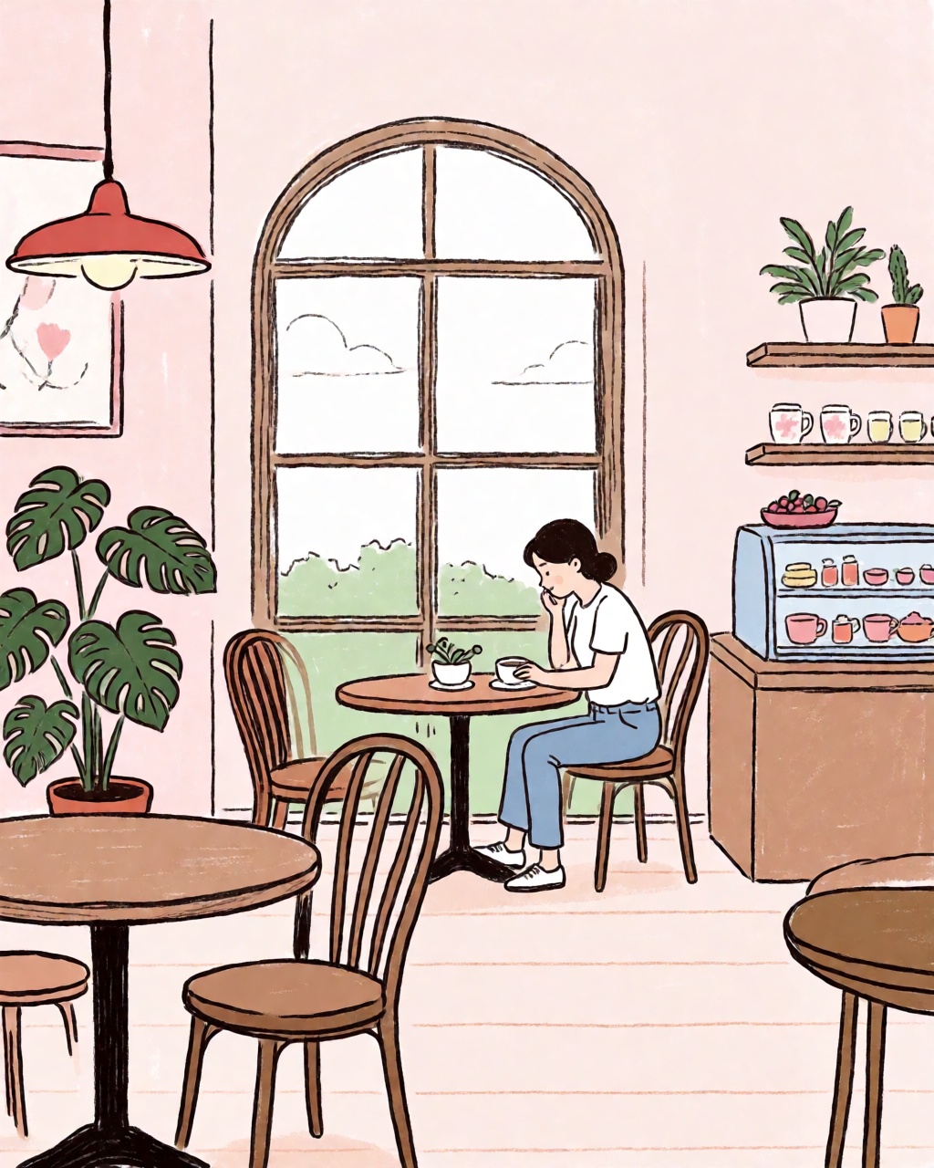 a cozy cafe interior