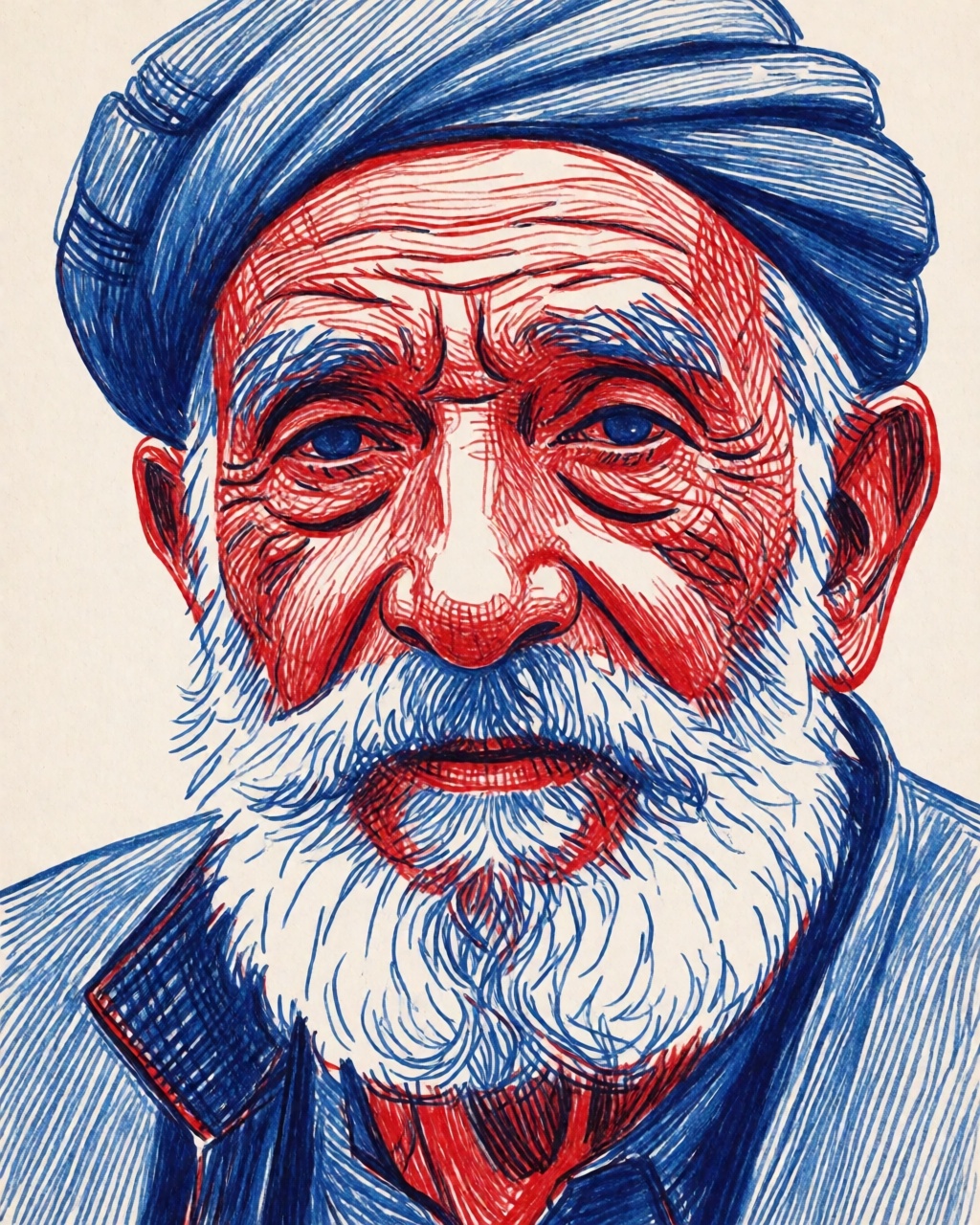 a portrait of an old man