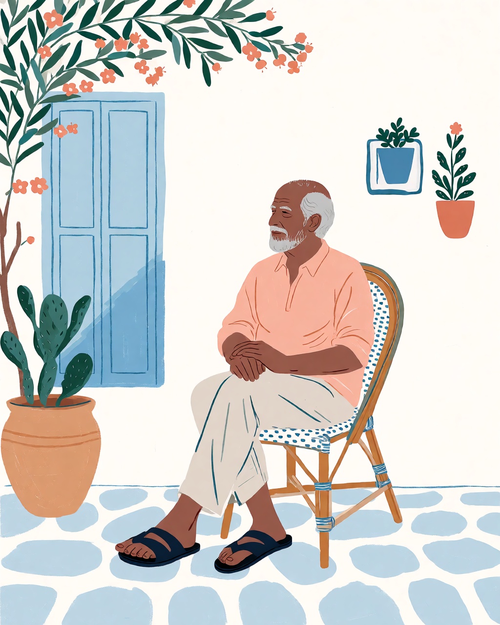 a portrait of an old man