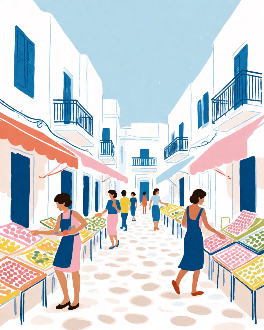 a busy market street