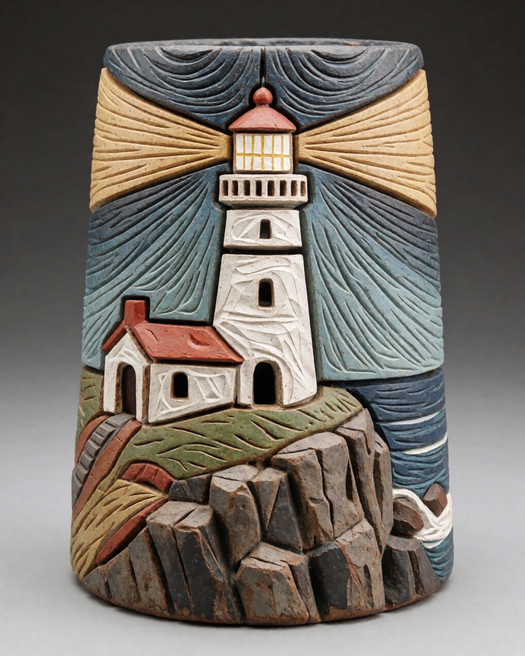a lighthouse on a rocky cliff