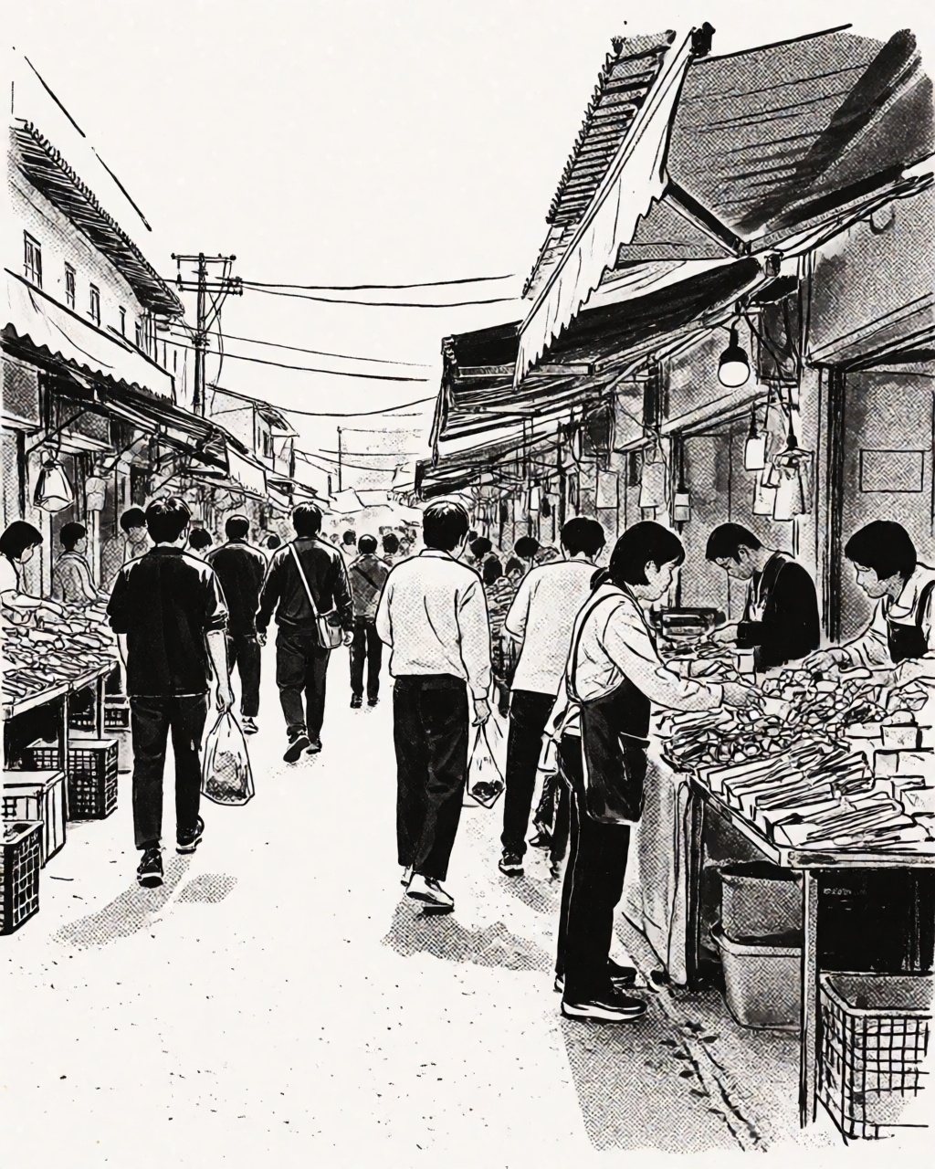 a busy market street