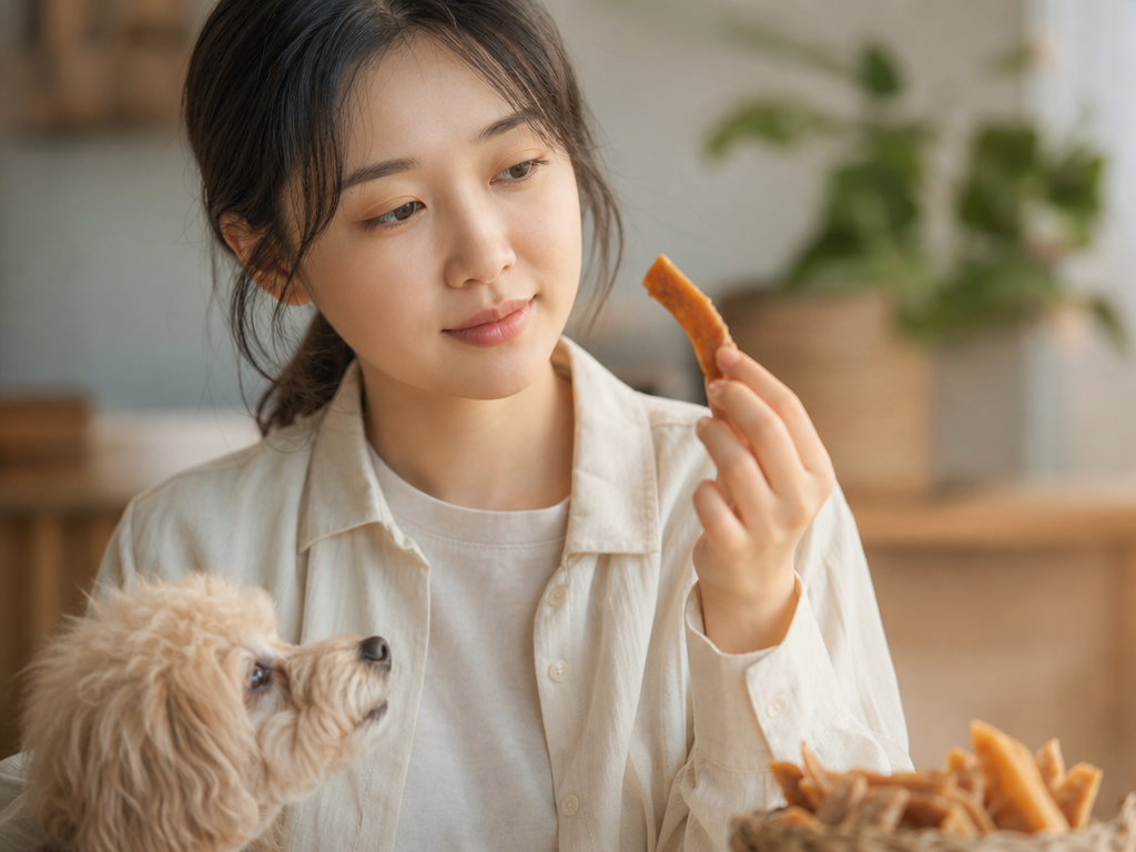 멍타쥬 비건간식 처음 급여할 때, 실제 확인할 것