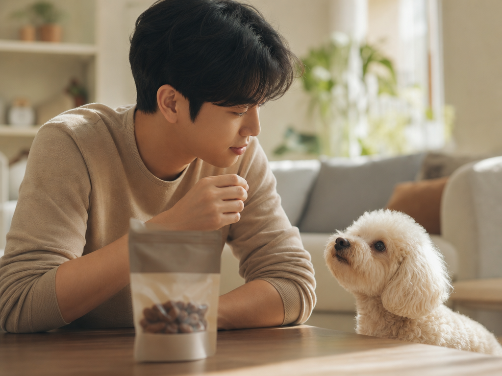 멍타쥬 비건간식 처음 급여할 때, 실제 확인할 것