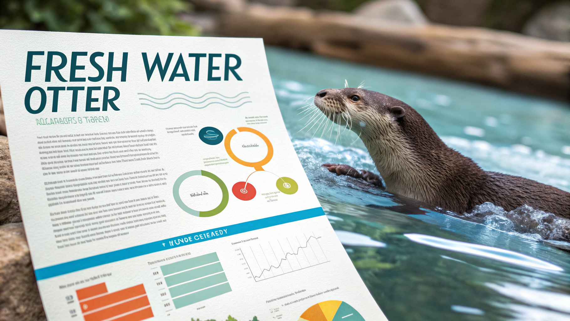 Professional infographic explaining fresh water otter