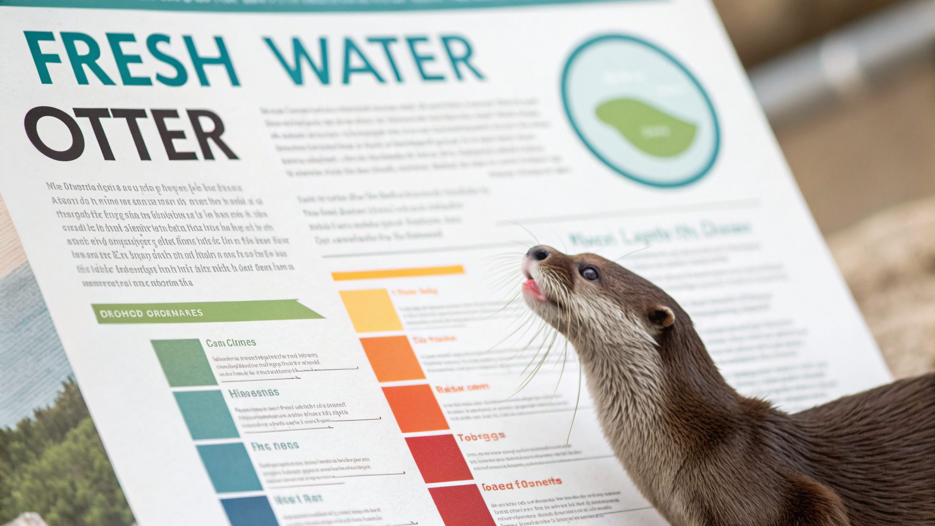 Professional infographic explaining fresh water otter