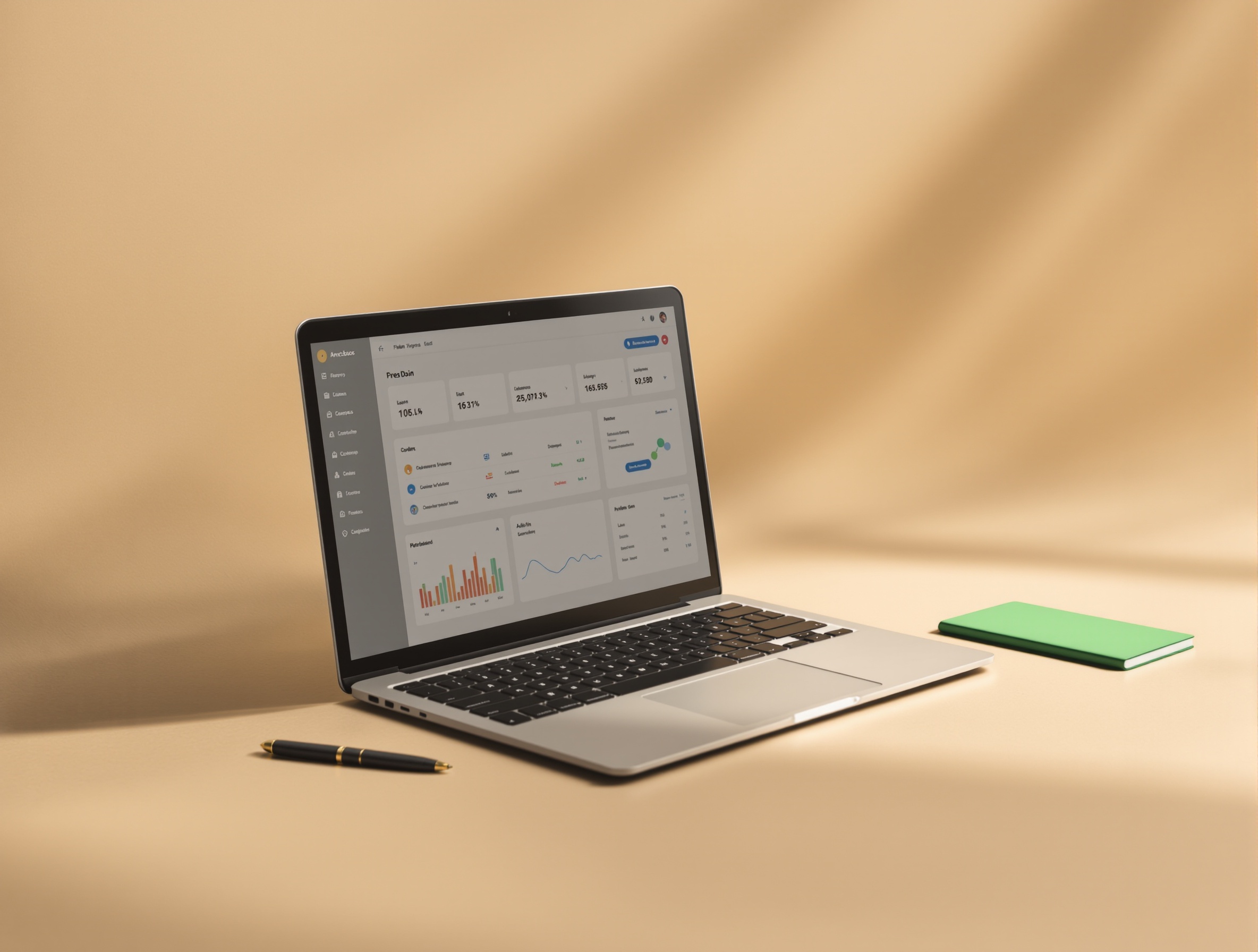 OmnyChat unified AI workspace dashboard on a laptop.