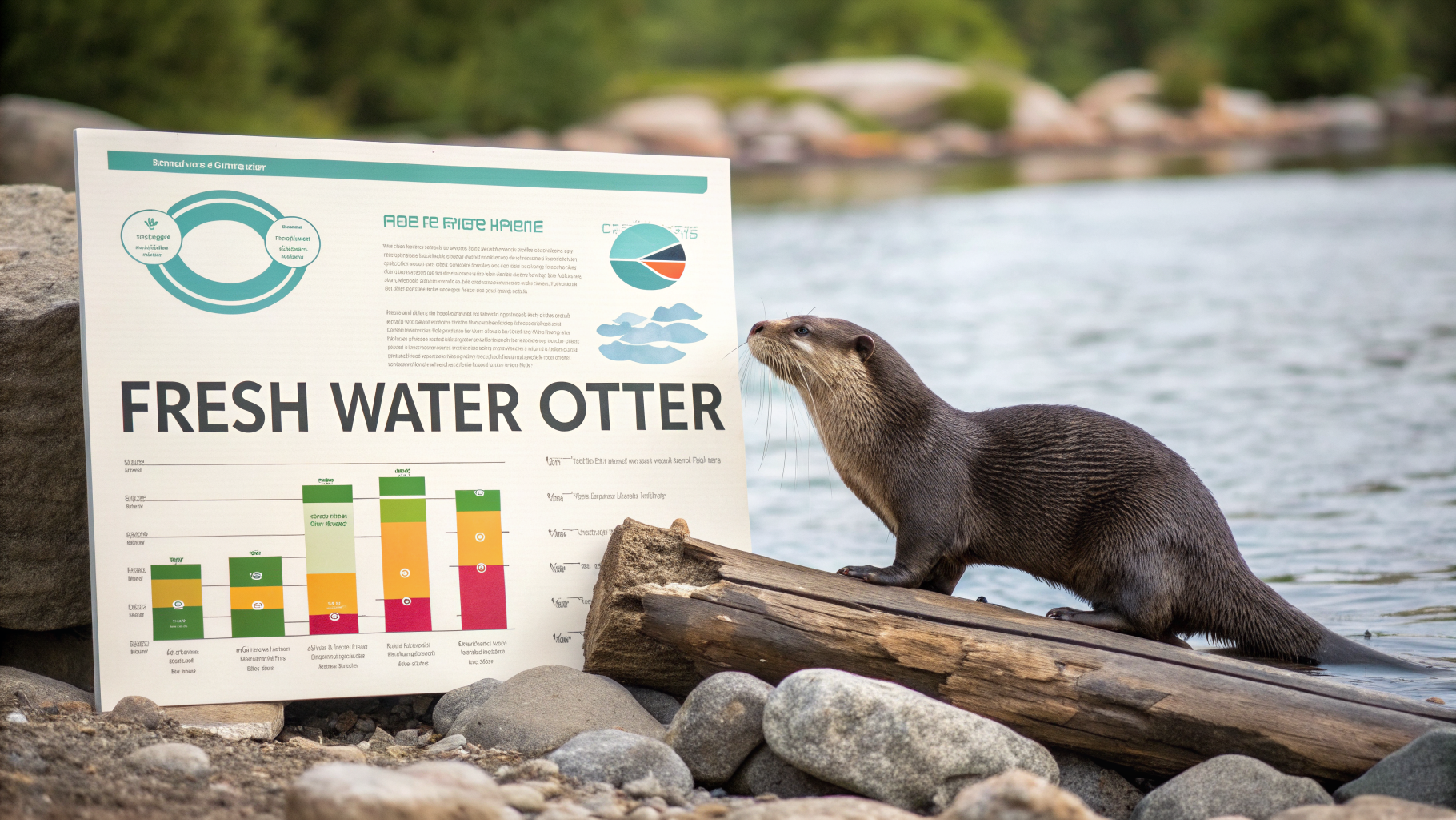 Professional infographic explaining fresh water otter
