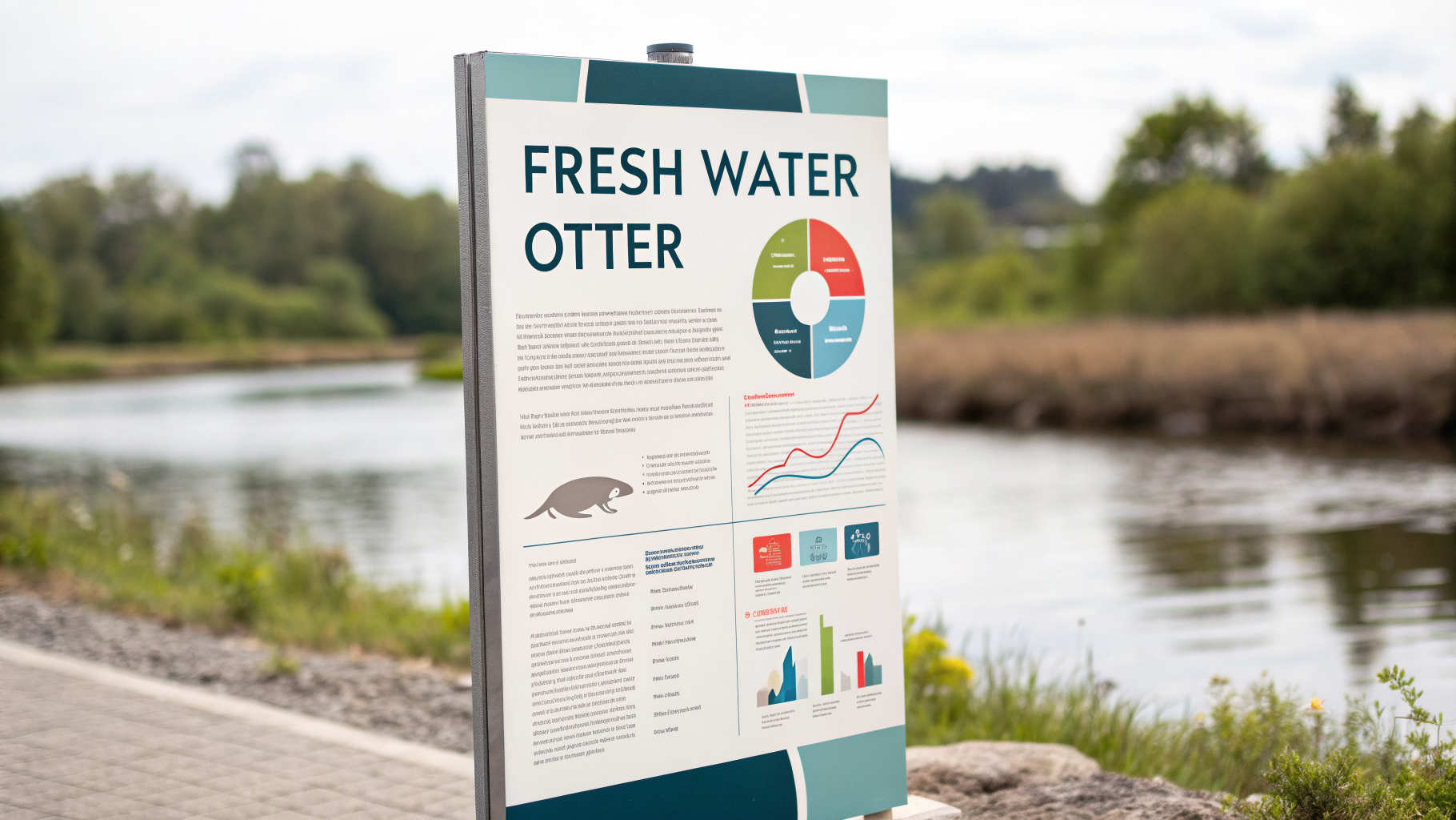 Professional infographic explaining fresh water otter