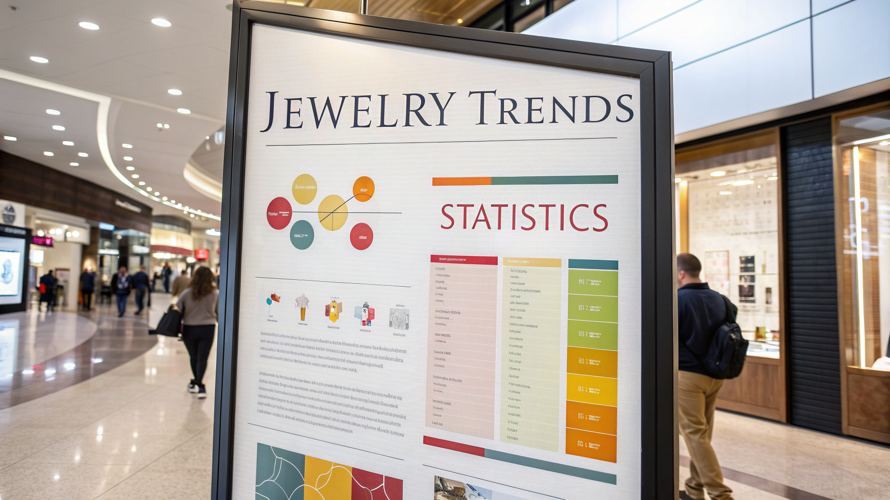 Professional infographic explaining current jewelry trends