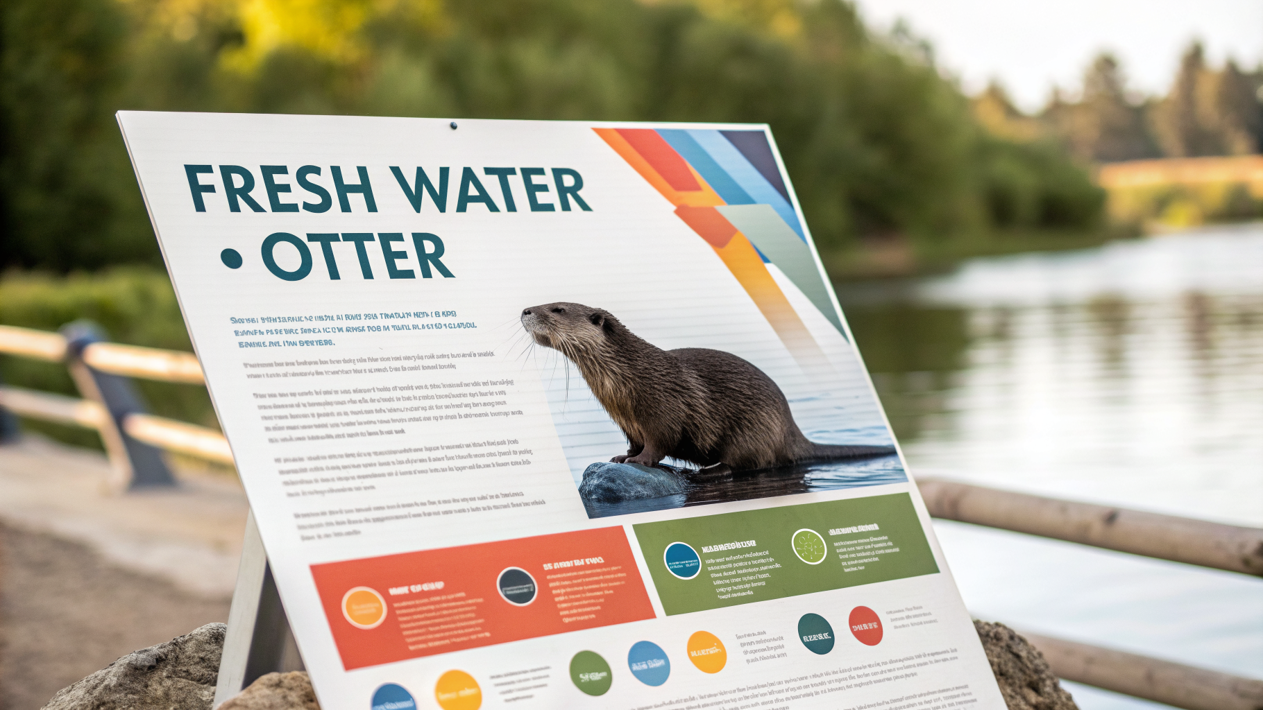 Professional infographic explaining fresh water otter