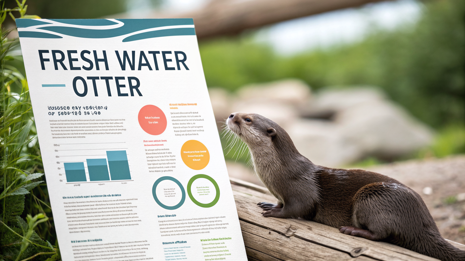 Professional infographic explaining fresh water otter