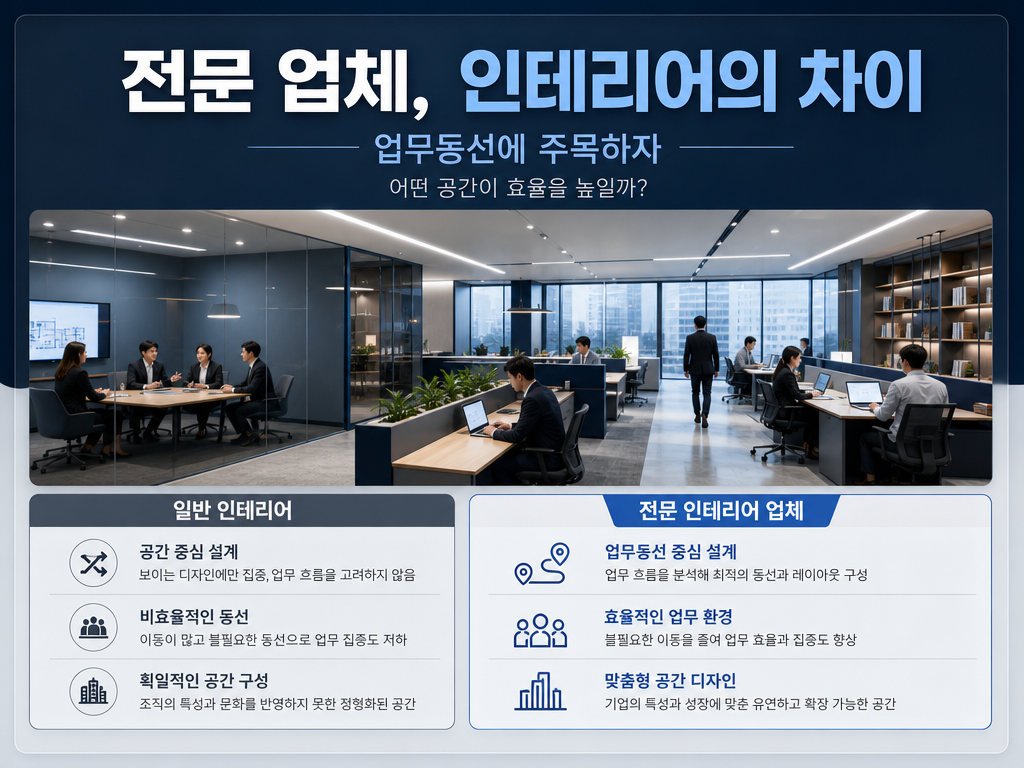 오피스 인테리어 전문 업체에 맡겼는데 결과가 다른 경우?