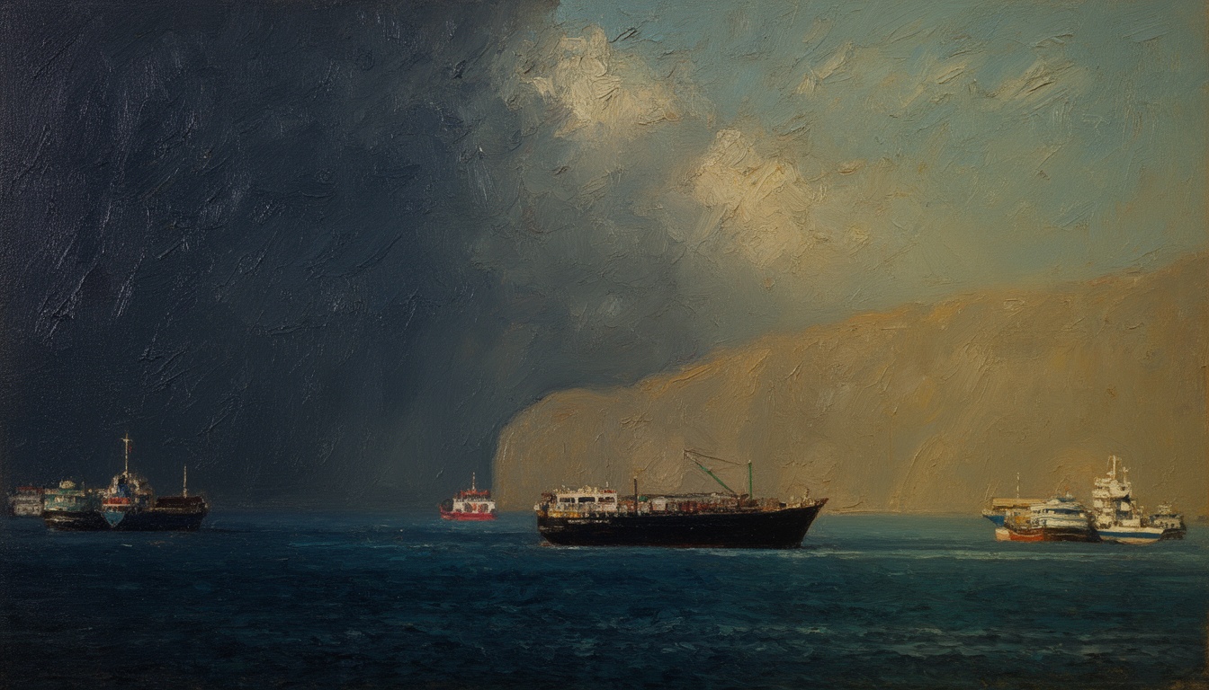 Cargo Ship Struck by Unknown Projectile in Strait of Hormuz