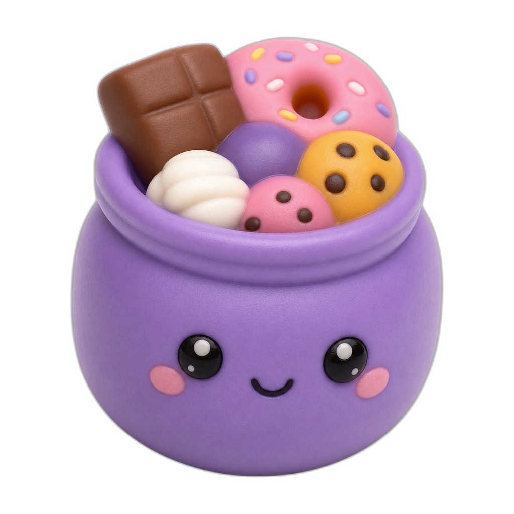 Jellyberry — Jellyberry is a cheerful purple jar with a happy face, packed full of delightful little goodies inside.