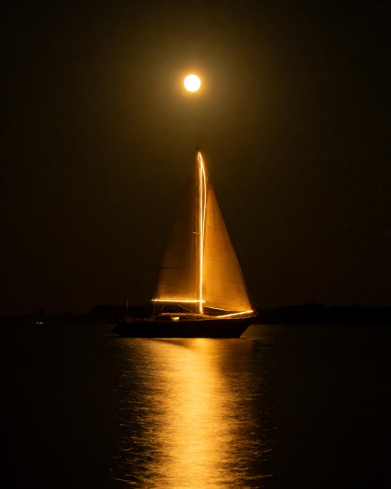 golden lightpainting nocturnal style