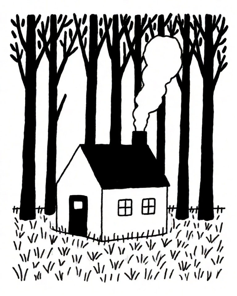 dense ink doodle style