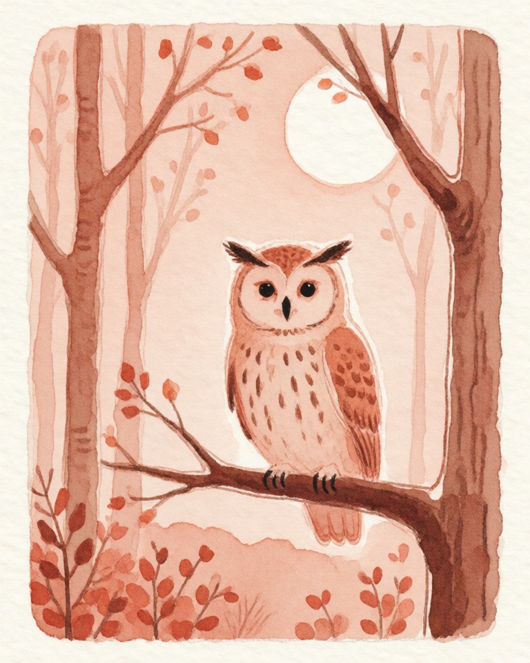 loose terracotta watercolor style