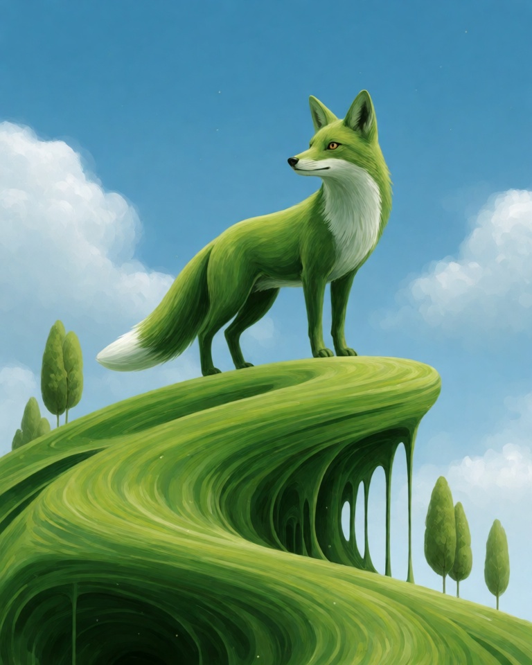 verdant biomorphic surreal style
