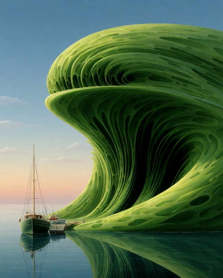 verdant biomorphic surreal style