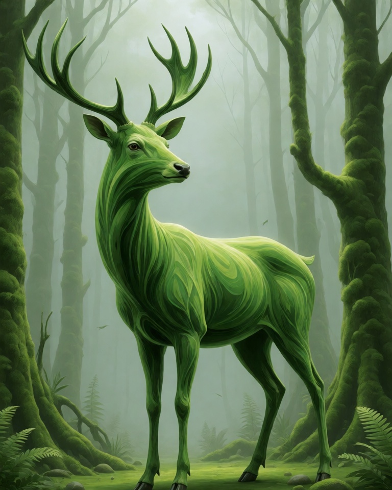 verdant biomorphic surreal style