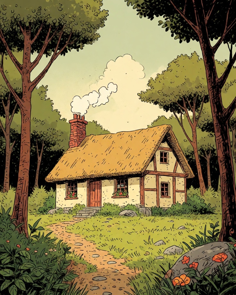 graphic novel earthy ink style